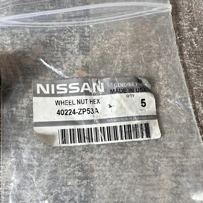 Porca de roda OEM Nissan Titan Frontier 2017-2023 40224-ZP53 ESTOQUE GENUÍNO - Imagem 1 de 4