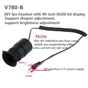 V780-B Head Mounted Display Wearable 1024*768For FPV With Composite AV Interface - Picture 1 of 7