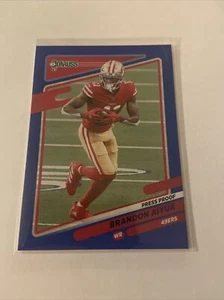 2021 Panini Donruss Football Brandon Aiyuk Blue Press Proof #58 SF 49ers - Picture 1 of 1