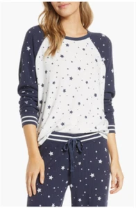 PJ Salvage Dream Mix Stars Pajama Top Sz XL Color Ivory - Picture 1 of 6