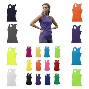  Just Cool Vest-GYM Running Sports Training Ladies Top Yoga SZ 8-16. BNWT - Picture 1 of 26