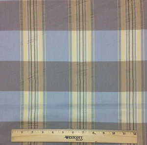 P KAUFMANN POLISHED PLAID CARAMEL CHECKER UPHOLSTERY FABRIC BY THE YARD 54" WIDE - Picture 1 of 5