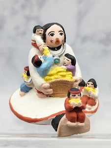 Statuina bambola narratore raccoglitore mais pueblo madre 7 bambini famiglia alta 2" - Foto 1 di 14