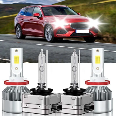 4x Kit de bombillas de faros LED HID H11 D3S para Volvo V60 Cross Country 2015-2018 Foto 1 de 4