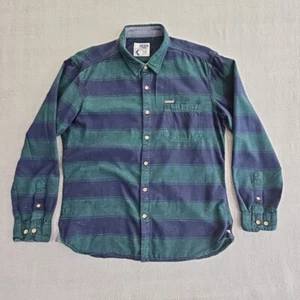 Indigo Nation Knopfleiste Hemd Herren L (42" Brustumfang) Grün & Blau Flanell Baumwolle - Bild 1 von 15