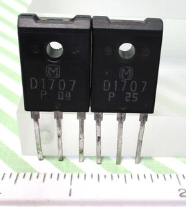 Nuevo Par de transistores de conmutación de alimentación de silicona Matsushita NPN 100 W 2SD1707 130 V 20A - Imagen 1 de 2