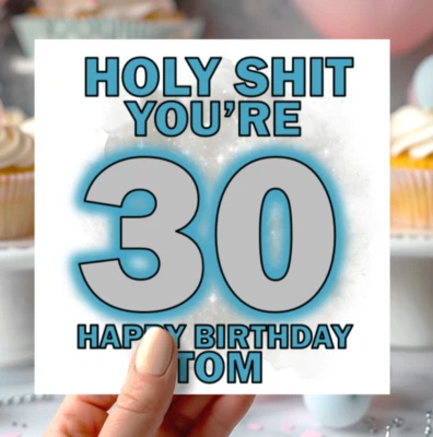 LAUGHING LEMON PRINTS Personalised Funny 30th Birthday Card Son Grandson Nephew Daughter Niece /ZI