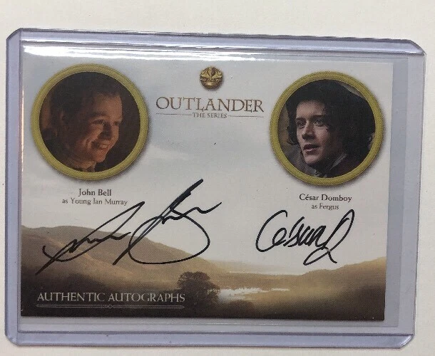 Cryptozoic Outlander Season 3 Dual Autograph John Bell & César Domboy - Image 1 of 1