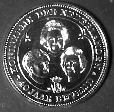 Netherlands 1945-1985 40 Yrs. of Liberation Medal - Silver Plated (22 g, 38 mm) - Image 1 of 2