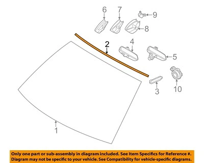 Moldura superior parabrisas BMW OEM 11-16 528i 51317203121 Foto 1 de 2