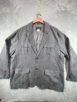 Jaquetas Blazers Masculinas 2XL Casaco Esportivo Botânica 500 Cinza Microsuede Peito Único Novo com etiquetas - Imagem 1 de 4