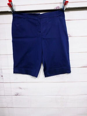 Shorts femininos Avenue tamanho 16 azul médio bolsos frontais planos - Imagem 1 de 4