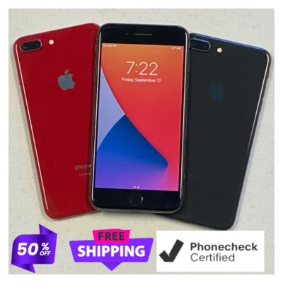 Apple iPhone 8 Plus 64GB - Mint Condition, Unlocked - Red, Silver, Space Gray - Image 1 of 4