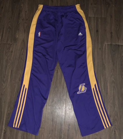 Vintage Adidas Los Angeles Lakers Snap Off Warm Up Sweatpants Men’s L RARE 10/10 Cover