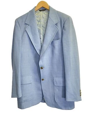 Abrigo deportivo John Weitz by Palm Beach para hombre 40L tono dorado botones chaqueta blazer azul Foto 1 de 4