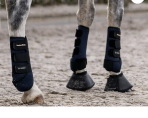 Large Back On Track Exercise Boots - Hind (Pair) Navy - Picture 1 of 2