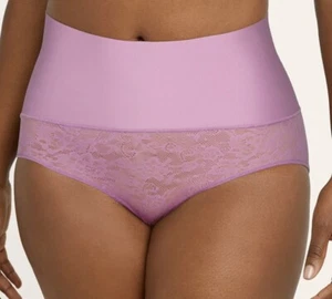 MAIDENFORM Cool Comfort Tame Your Tummy Lilac Lace Brief Control Panty Womens XL - Picture 1 of 6