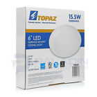 Topaz Dimmable Thin LED Surface Mount Disk Light Junction Box UL 4000K – 6"