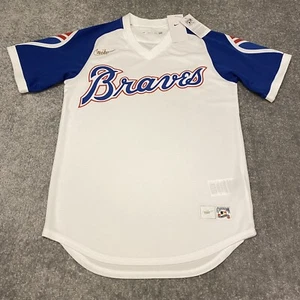 Nike Atlanta Braves Jersey Mens Small Baseball MLB Cooperstown Collection NEW - Picture 1 of 12