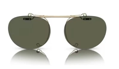 Oliver Peoples 0OV5004C Riley r Flip 53119A cepillado dorado/verde 45 mm clip para hombre Foto 1 de 4