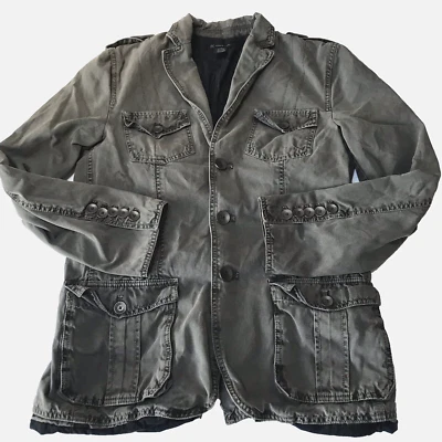 Jaqueta masculina International Concepts pequena utilitária grunge carga militar INC Y2K - Imagem 1 de 4