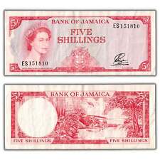 Jamaica 1960 (1964) 5 Five Shillings Note P #51Aa