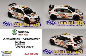 DECAL 1/43 - SKODA FABIA R5 - WAGEMANS - Rally VALAIS 2019 - Bild 1 von 2