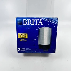 Filtro ricambio rubinetto acqua rubinetto completo Brita - confezione da 2 - cromato - Foto 1 di 13
