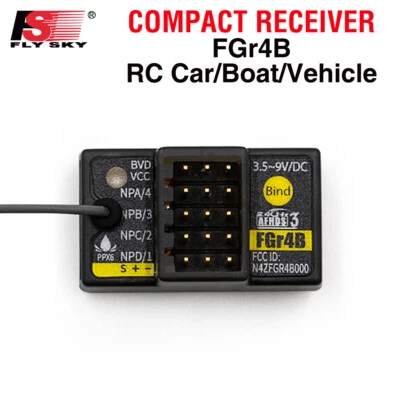 FlySky FGr4B 2.4G 4CH Receiver PWM/PPM/i-bus/S.BUS for PL18 NB4 Lite Transmitter - Image 1 of 4