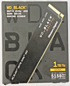 Disque de jeu SSD WD_Black SN770 NVMe WDBBDL0010BNC-WRWM - Photo 1/3
