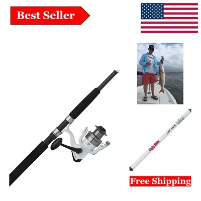 Caña de pescar y carrete duraderos de bagre de 7 pies - funcionamiento suave con arrastre de 16 lb Foto 1 de 4