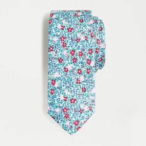 J.Crew Boys' Silk Tie in Ditzy Floral Print | 52” | Blue Red - Picture 1 of 1