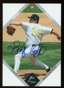 2003 Just ENRIQUE GONZALEZ Signed Card AUTO autograph DBACKS TIGERS RED SOX