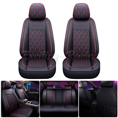 Leather Full Set Car Seat Covers For 2007+ Chevy Silverado GMC Sierra 1500 2500 - Image 1 of 4