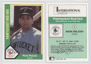 1990 CMC AAA Pawtucket Red Sox Green Backs Mark Meleski #8