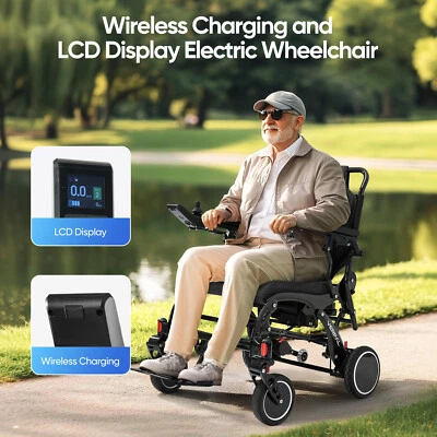 Sillas de ruedas eléctricas de fibra de carbono de dos baterías de 500 W para aerolínea todo terreno Foto 1 de 4