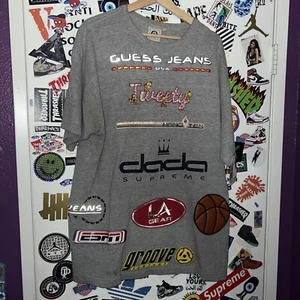 vintage Y2k mashup tee Guess Jeans, Dada Supreme, Espn, groove company - Picture 1 of 2