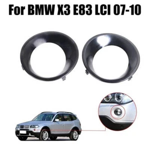 Par de faros antiniebla delanteros negros cubierta de lámpara embellecedor para BMW X3 E83 - Imagen 1 de 9