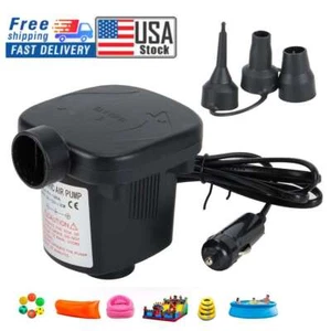 Electric Air Pump Inflator For Pool Boat Mattress Bed Inflatables Car Portable - Picture 1 of 10