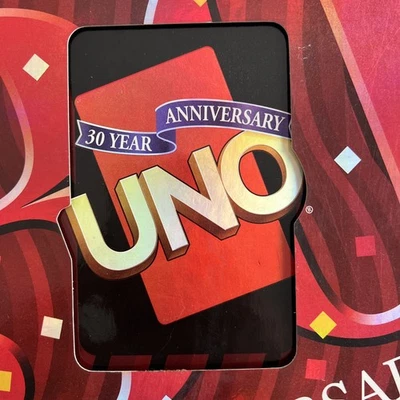 UNO VINTAGE 30 Year Anniversary Edition Card Game in Tin - Mattel 2001 Complete. - Image 1 of 4