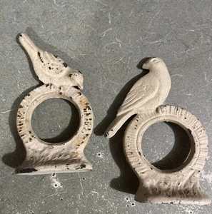 Serviettenringe 2er Set Gusseisen Vogel Bauernhaus - Bild 1 von 7