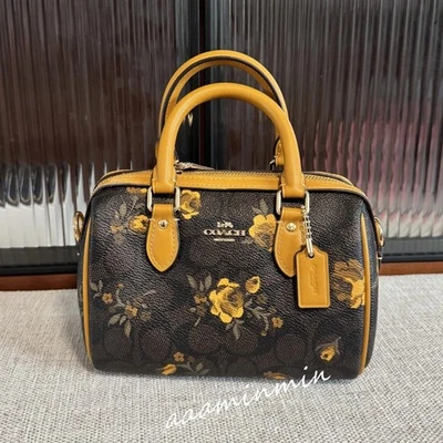 Bolso Bandolera Coach Mini Rowan Nuevo con Etiquetas en Lona Signature con Estampado Floral CCF31 Foto 1 de 4