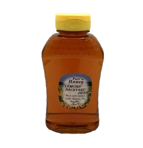 Clemons Backyard Bees Florida Pure Raw Wildflower Honey 16 Oz - Picture 1 of 3