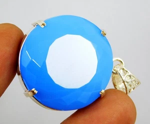 122,05 ct Feueropal blau natürlich 925 massiv Silber ANHÄNGER lose Edelstein - Bild 1 von 8