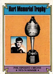 1974-75 Topps #244 Hart Memorial Trophy Boston Bruins - Picture 1 of 2