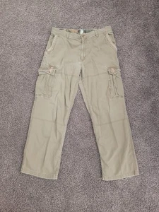 Old Navy Y2K Cargo Pants Utility Tan Men 36 x 34 Grunge Punk Skater - Picture 1 of 10