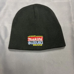 Team Makita Suzuki Racing Black Seba Brand Beanie Hat Cap Knit - Picture 1 of 3