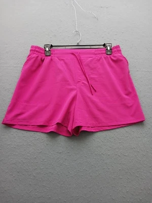 Croft & Barrow 女式 XL 短裤粉色涤纶弹力腰围抽绳 — 第 1/4 张图片