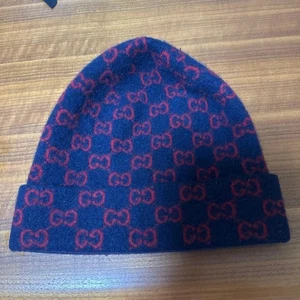 GUCCI GG Monogram Beanie Strickmütze Mütze Blau Gr. L Italy Herren Accessoire - Bild 1 von 3