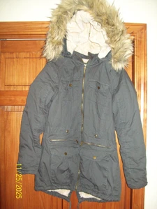 WOMENS WARM WINTER COAT JACKET WITH DETACHABLE HOOD GRAY SIZE LARGE YMI - Picture 1 of 5